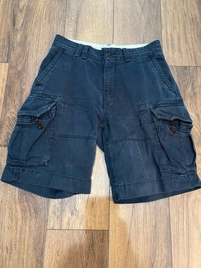 Polo Ralph Lauren Cargo Shorts Mens 32 Navy Classic Fit Military Utility Y2K